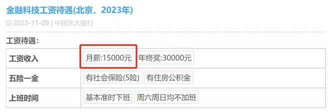 北京光大银行怎么样_光大银行工资水平_光大银行员工薪酬待遇
