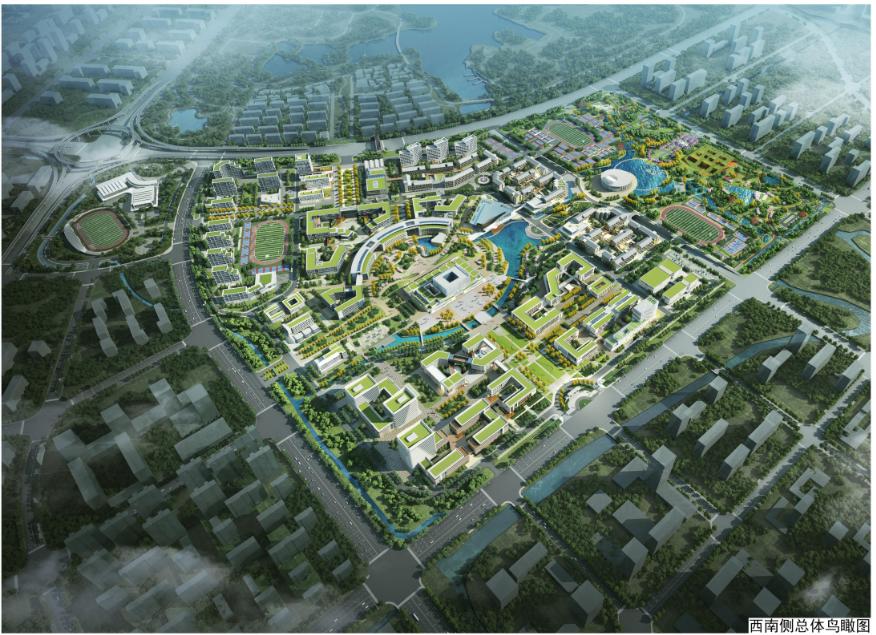 安徽医科大学新医科中心（新校区）鸟瞰图。肥西县委宣传部供图