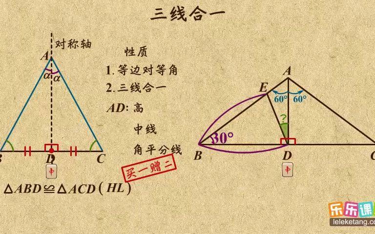等腰三角形三线合一证明及常见题型，你都掌握了吗？